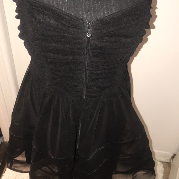 Betsy Johnson Black Mesh Corset Evening  Dress - Picture 7 of 8